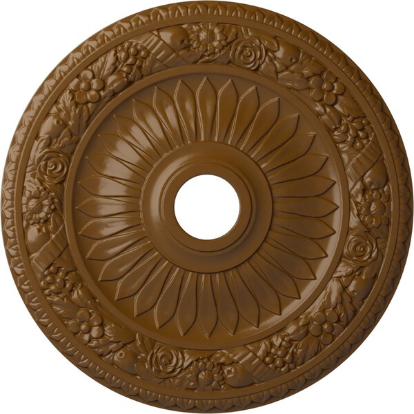 Ekena Millwork Bellona Ceiling Medallion (Fits Canopies up to 3 5/8"), 23 5/8"OD x 3 5/8"ID x 1 1/8"P, Smokey Topaz CM23BESTF - main